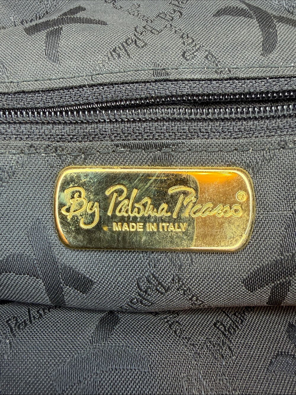 Vintage Paloma Picasso Leather Backpack Drawstring Brown Italy - Picture 9 of 14